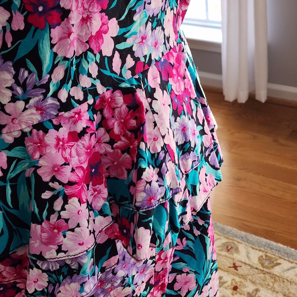 Vintage Lady Carol Floral Skirt Suit Sz 20-1/2 Church Work School Cottagecore - Picture 5 of 9